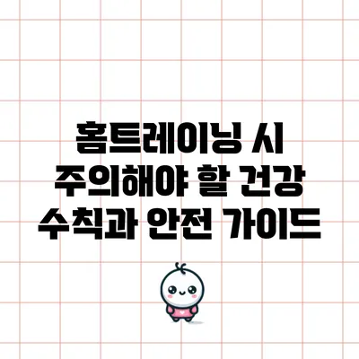 홈트레이닝 시 주의해야 할 건강 수칙과 안전 가이드