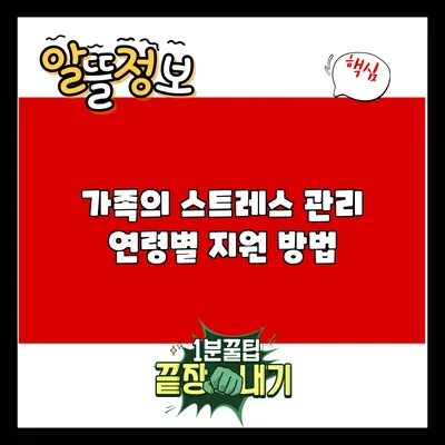 가족의 스트레스 관리: 연령별 지원 방법