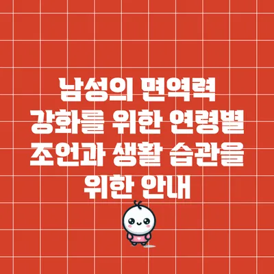 남성의 면역력 강화를 위한 연령별 조언과 생활 습관을 위한 안내