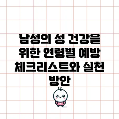 남성의 성 건강을 위한 연령별 예방 체크리스트와 실천 방안