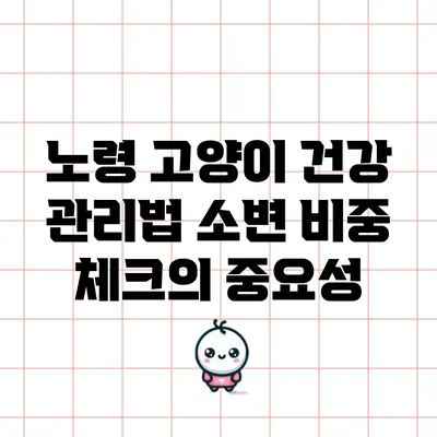 노령 고양이 건강 관리법: 소변 비중 체크의 중요성