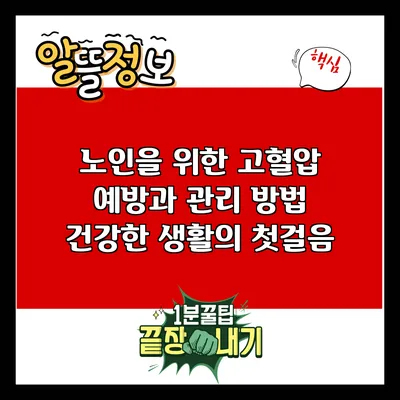 노인을 위한 고혈압 예방과 관리 방법: 건강한 생활의 첫걸음