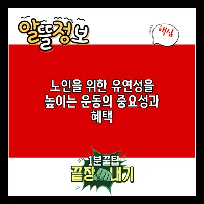 노인을 위한 유연성을 높이는 운동의 중요성과 혜택