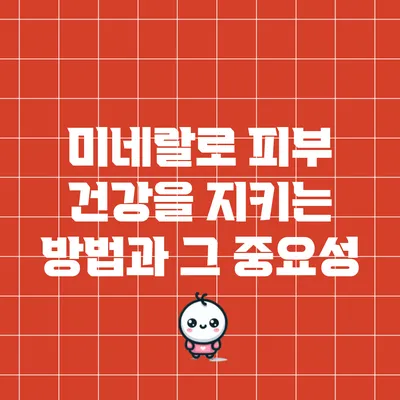미네랄로 피부 건강을 지키는 방법과 그 중요성