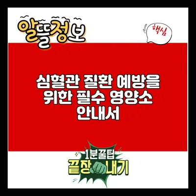심혈관 질환 예방을 위한 필수 영양소 안내서