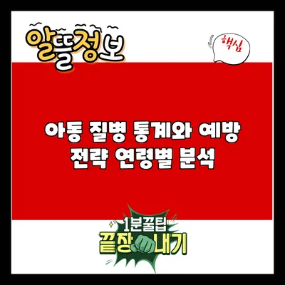 아동 질병 통계와 예방 전략: 연령별 분석