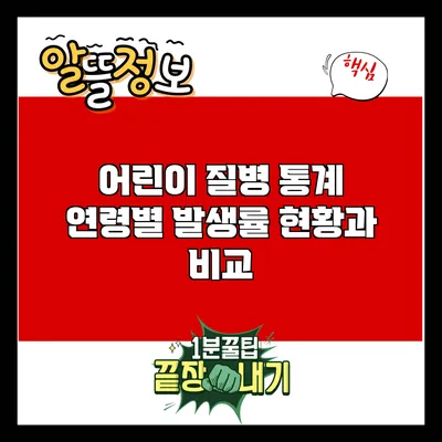 어린이 질병 통계: 연령별 발생률 현황과 비교