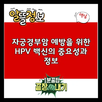 자궁경부암 예방을 위한 HPV 백신의 중요성과 정보