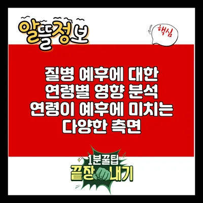 질병 예후에 대한 연령별 영향 분석: 연령이 예후에 미치는 다양한 측면
