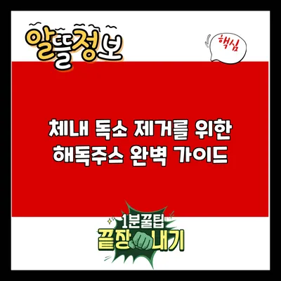 체내 독소 제거를 위한 해독주스 완벽 가이드