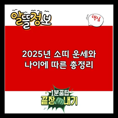 2025년 소띠 운세와 나이에 따른 총정리
