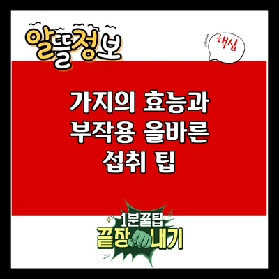가지의 효능과 부작용: 올바른 섭취 팁