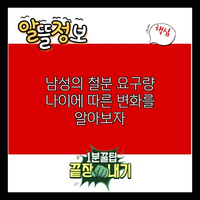 남성의 철분 요구량: 나이에 따른 변화를 알아보자