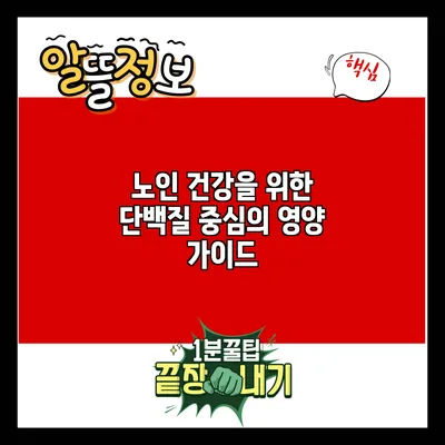 노인 건강을 위한 단백질 중심의 영양 가이드