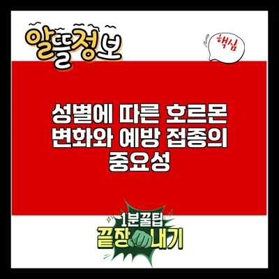성별에 따른 호르몬 변화와 예방 접종의 중요성