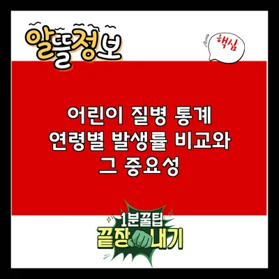 어린이 질병 통계: 연령별 발생률 비교와 그 중요성
